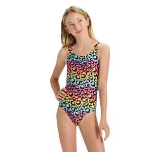 Cat & Jack Multi Colored Cheetah Print Swimsuit Size Medium (8)
